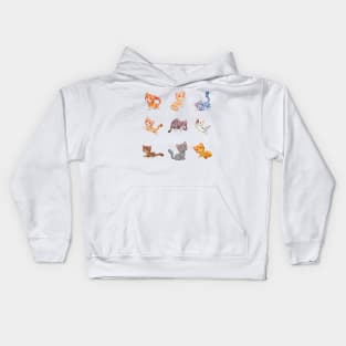 Cute Cats With Red Nose Kids Hoodie